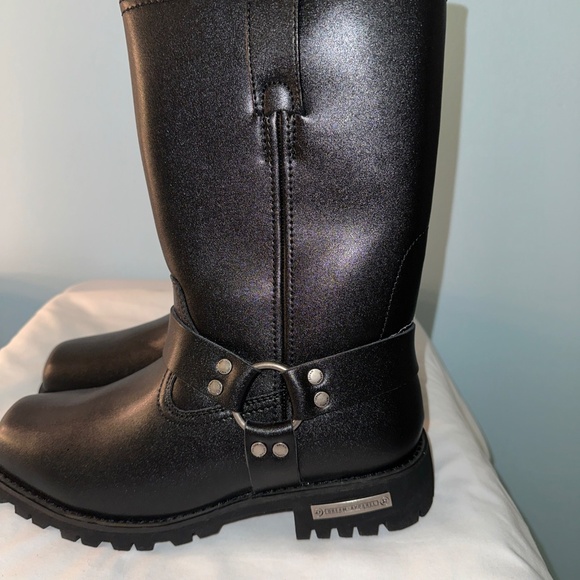 Mens Black Dream Apparel Waterproof Harness Studded Motorcycle Boots Size 9 - Picture 4 of 8